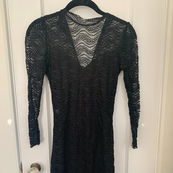 Dolce Vita Black Lace Mini Dress - Picture 4 of 8